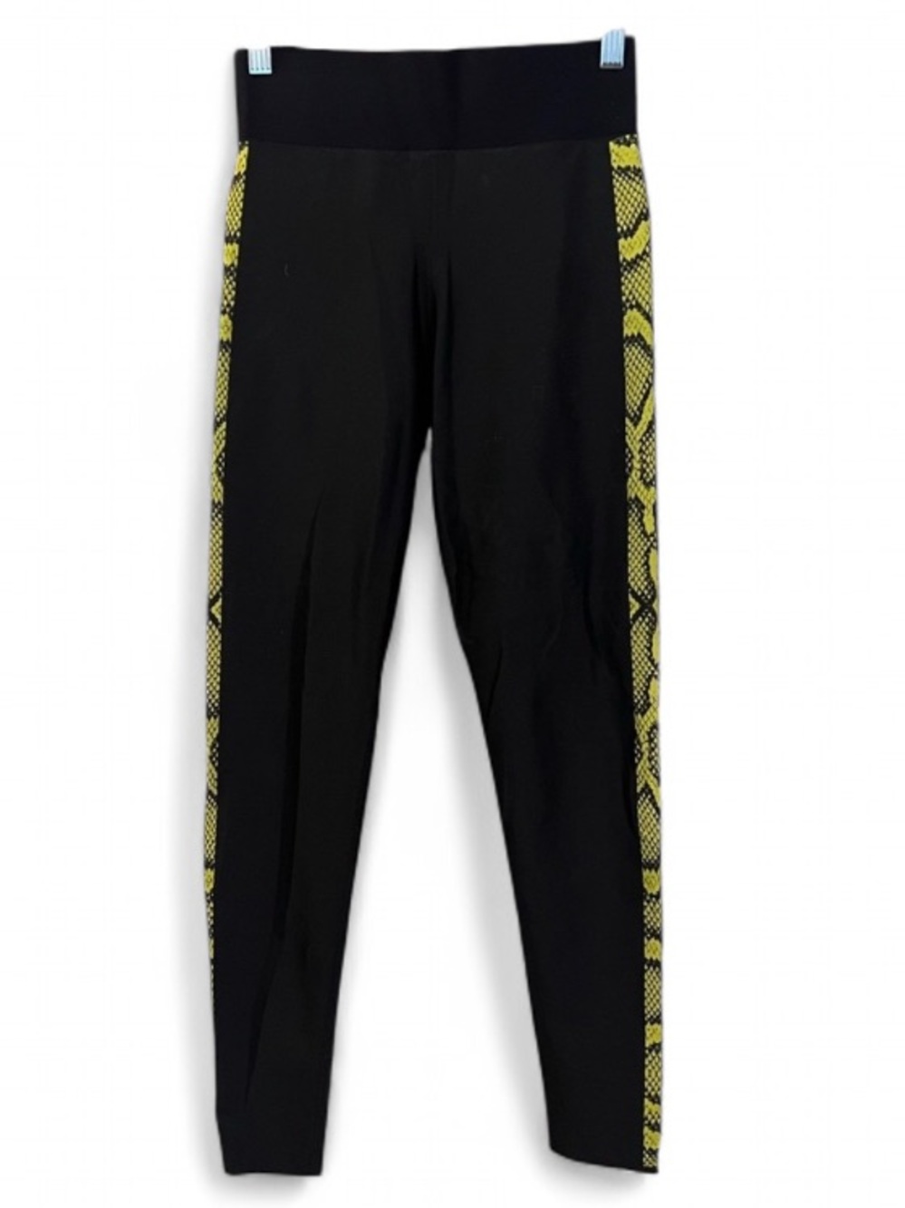 ultracor Black Leggings with Yellow Snake-Print Side Panels - Picture 4 of 4